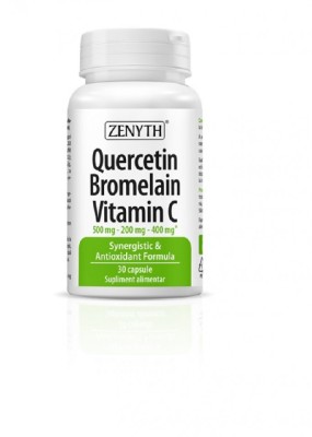 Quercetin bromelain vitamin c 30cps foto