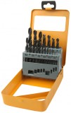 Set 19 Burghie HSS 1-10mm Tolsen, DIN338, Unghi 118&deg; - Metal, Lemn, Plastic - Cutie Fier