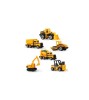 Set 6 Masinute Constructie KIK, Galben, ABS+Plastic, Excavator, Buldozer, Betoniera, Stivuitor, Basculanta, Rola, Baieti, 3 ani+