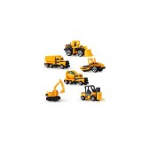 Set 6 masinute de constructie, galben