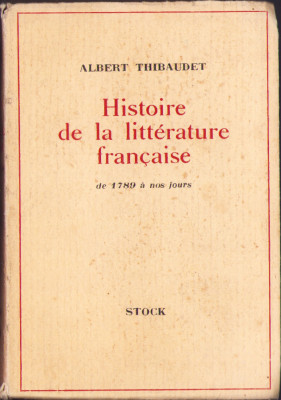 HST C6183 Histoire de la litterature francaise de 1789 a nos jours 1939 foto