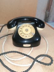 Telefon fix cu disc negru foto