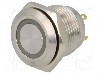 Intrerupator anti-vandalism, OFF-(ON), &Oslash;16mm, ONPOW, GQ16F-10E/J/W/24V/S