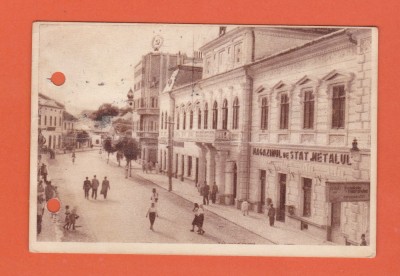 AMS @ - VEDERE/ILUSTRATA - CIMPULUNG-MOLDOVENESC, STRADA 7 NOIEMBRIE, CIRCULATA, SEPIA-MARO (cu perforari) foto