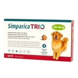 Simparica Trio L C&acirc;ini 20-40 kg, 3 Comprimate Masticabile &ndash; Protecție 3&icirc;n1: