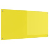 vidaXL Panou de bucătărie Galben 120 x 60 cm sticlă securizată 42001321