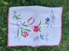 Fata de perna veche taraneasca, cusatura broderie de mana pe panza de canepa, model cu flori, vechi, vintage, Ro