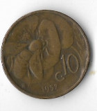 Moneda 10 centesimi 1937 - Italia