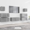 VidaXL Set comode TV, 7 piese, gri sonoma, lemn compozit