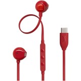 Casti In-Ear cu fir JBL Tune 305C, Pure Bass, Hi-Res, USB-C, Rosu