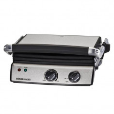Gratar tip grill Rommelsbacher, 2000 W, termostat, LED, 5 nivele, tava integrata foto