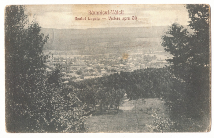 2416 - RAMNICU-VALCEA, Panorama, Romania - old postcard - used - 1919