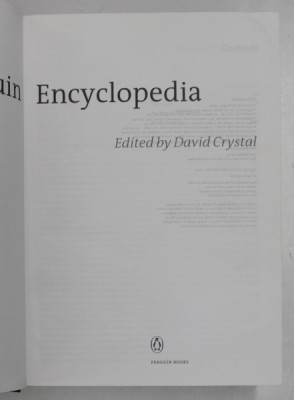 THE PENGUIN ENCYCLOPEDIA , edited by DAVID CRYSTAL , 2004, PREZINTA HALOURI DE APA SI URME DE UZURA foto