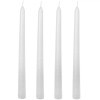Set Lum&acirc;nări Sfeșnic, Model Decorativ, Alb, 4 Bucăți, Parafină, 2x25cm, Oem