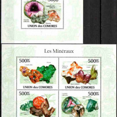 COMORE 2009, Minerale, serie neuzată, MNH