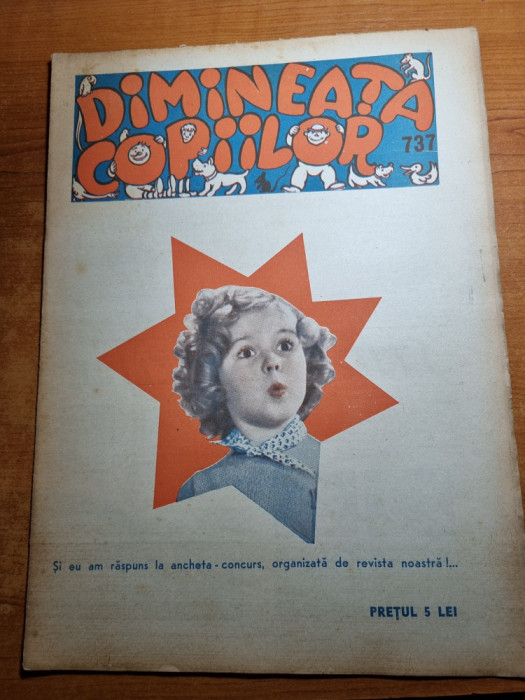 revista pentru copii - dimineata copiilor - 23 martie 1938