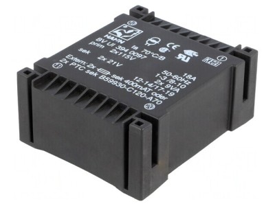 Transformator &amp;icirc;ncapsulat 18VA 115VAC 21V 428mA foto