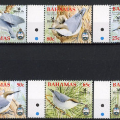 BAHAMAS-PASARI-Serie de 6 timbre nestampilate MNH