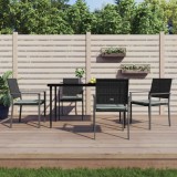 VidaXL Set mobilier de grădină cu perne, 5 piese, poliratan și oțel