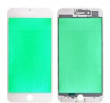 Geam Sticla iPhone 7 Plus + Rama + Polarizator Alb, Componenta Display Telefon