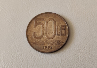 Rom&amp;acirc;nia - 50 lei (1992) monedă s108 foto