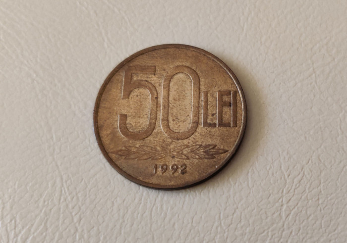 Rom&acirc;nia - 50 lei (1992) monedă s108
