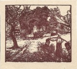 A3359N Gravură de &icirc;nceput de secol al XX-lea, artist rom&acirc;n