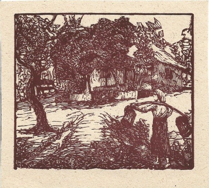 A3359N Gravură de &icirc;nceput de secol al XX-lea, artist rom&acirc;n