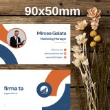 Carti de Vizita Model 25 Alb Portocaliu , Design Modern Business Creativ