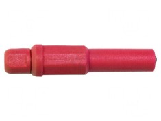 Conector banană 4mm 20A 1kV roşu cu izolaţie nichelat