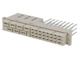 Mufă DIN 41612 MH Mamă 31 PIN Drept Argintat Aurit