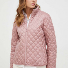 Max Mara Leisure geaca bomber de puf femei, culoarea roz, de tranzitie