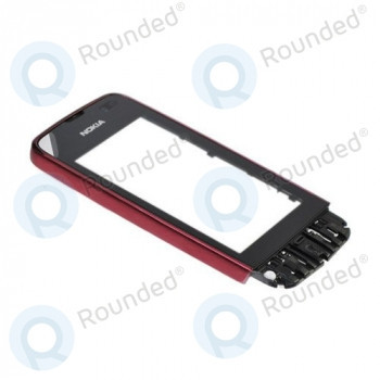 Digitizor pentru afișaj Nokia Asha 311 cu capac frontal roșu (magenta) foto
