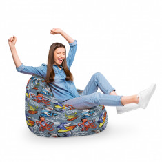 Fotoliu Puf Bean Bag tip Para XL Surfing Sharks