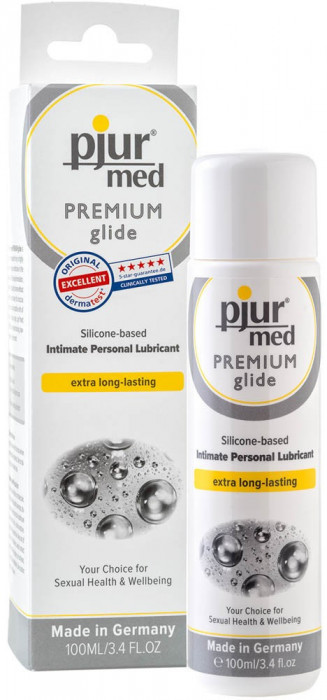 pjur&reg; med PREMIUM glide - Lubrifiant Bază de Silicon Premium, 100 ml
