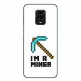 Husa compatibila cu Xiaomi Redmi Note 9 Pro Silicon Gel Tpu Model Minecraft Miner