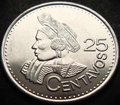 Moneda exotica 25 CENTAVOS - GUATEMALA, anul 2021 * cod 1506 = A.UNC+ foto