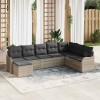 VidaXL Set de canapele pentru grădină 8 pcs Gri deschis Rattan poli 3354491