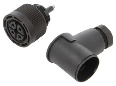 Mufă M18 4-PIN Mamă IP65 250V 4A 90&deg;