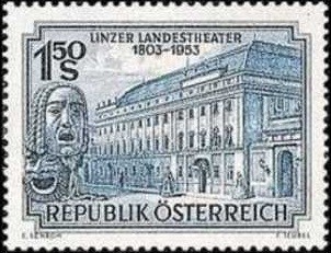 B1804 - Austria 1953 - Teatrul neuzat,perfecta stare foto