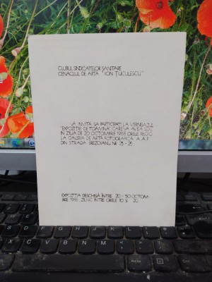 Invitație la Vernisajul Expoziției de toamnă Cenaclul Ion Țuculescu Buc 1988 202 foto