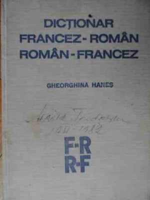 Dictionar Francez-roman Roman-francez - Gheorghina Hanes ,522939 foto