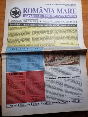 romania mare 7 martie 2003-corneliu vadim tudor foto