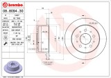 BREMBO 08.8094.30 PRIME LINE Disc frana