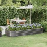 vidaXL Strat &icirc;nălțat grădină 249x100x36 cm oțel vopsit electrostatic