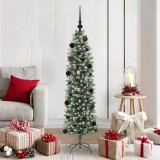 VidaXL Copac Artificial Slăb de Crăciun cu 150 LED Verde și alb 150 cm 3395282