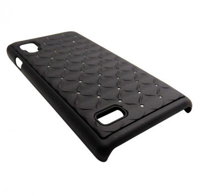 Husa tip capac spate Bling Bling neagra pentru LG Optimus L9 P760 foto