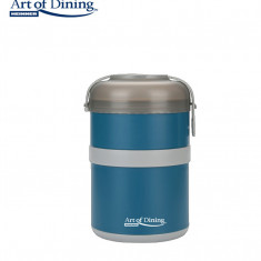 Caserola termica dubla Loca, Art of Dining by Heinner, 920 ml, inox/polipropilena, albastru/gri