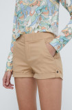 Cumpara ieftin Columbia pantaloni scurți outdoor Firwood Camp II femei, culoarea bej, uni, medium waist 1885313