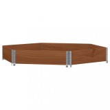 Cumpara ieftin Strat inaltat, maro, 160x160 cm, lemn masiv pin, hexagon